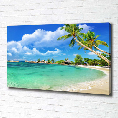 Seychelles Beach - Wrapped Canvas Print
