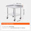Table de travail en acier inoxydable