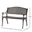 Banc en fonte d'aluminium antique pour l'extérieur