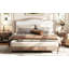Lit escamotable double avec tablettes de rangement et tiroirs, gris