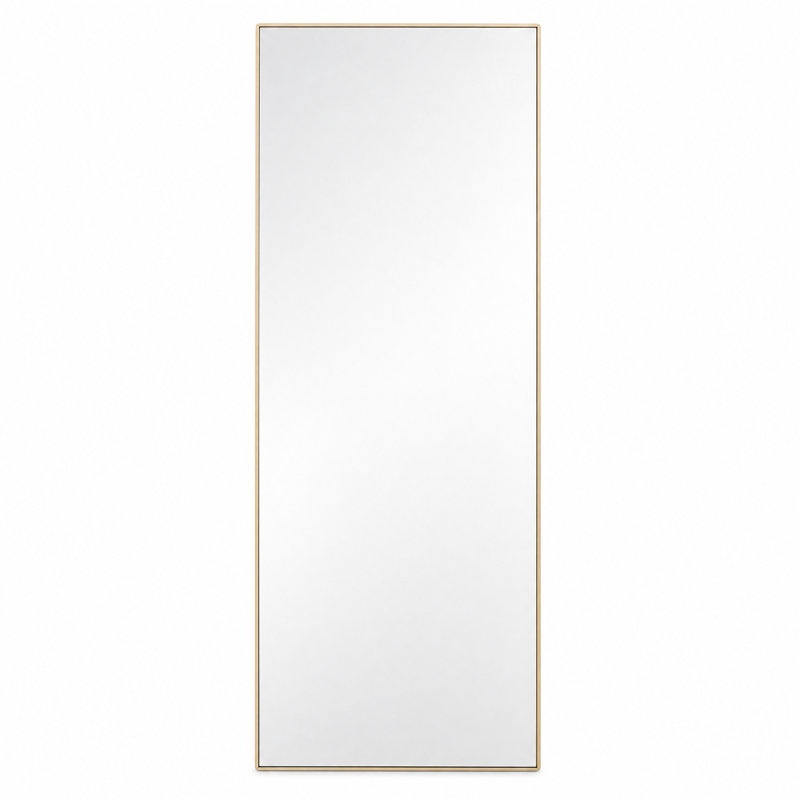 Miroir de plancher pleine longueur en aluminium, Doré