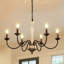 Lustre classique/traditionnel Tinoco à 6 lumières, à intensité variable-87823703-137990401