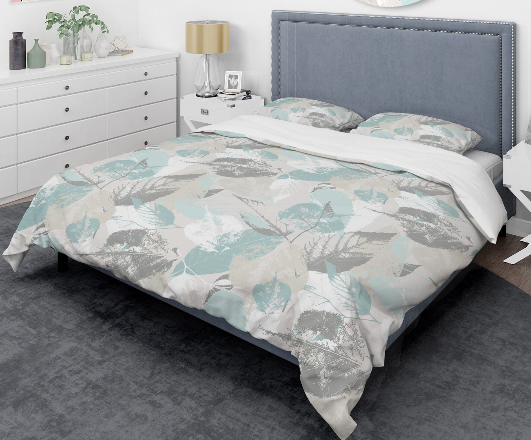 Microfiber Floral Duvet Cover Set