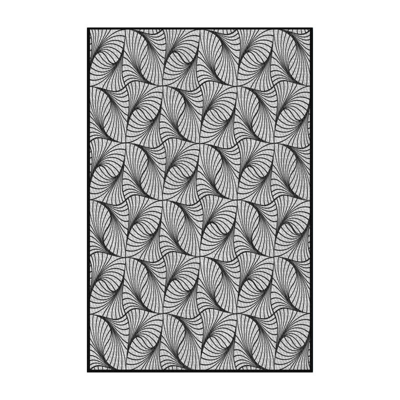 Tapis de zone noire à motifs, Rectangle 2 pi x 3 pi