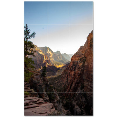 Canyon Photo 12'' x 12'' Satin Ceramic Decorative Mural