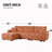 110" Modular Sectional Sofa, Movable Ottoman