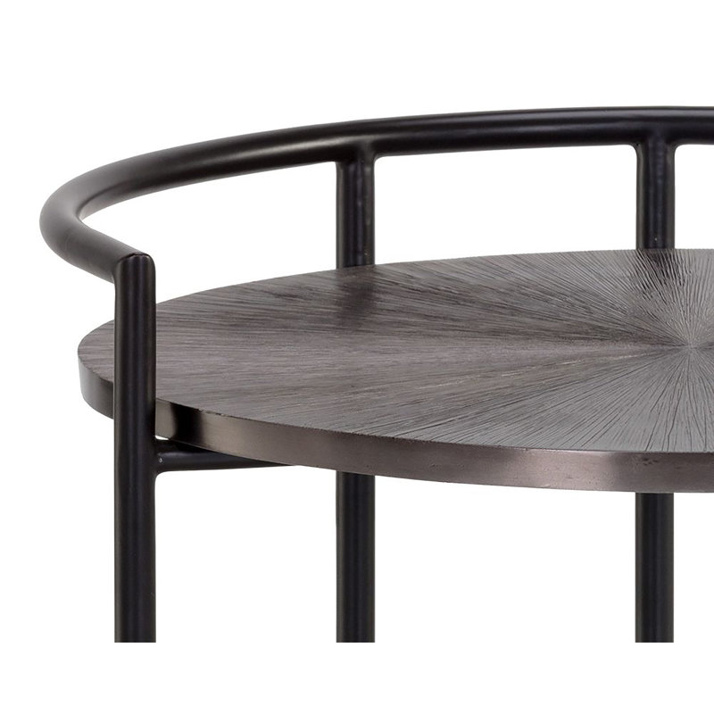 Patel 20.25'' W Metal Nightstand - Grey