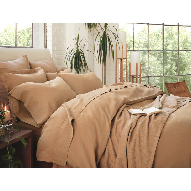 Organic Relaxed Linen Sheet Set, King Sheet Set with 2 Pillowcases, Doe