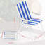 Chaise pliante bleue pour l'extérieur, chaise de patio en filet avec accoudoirs, chaise de jardin légère et portable pour le camping, la piscine et la cour