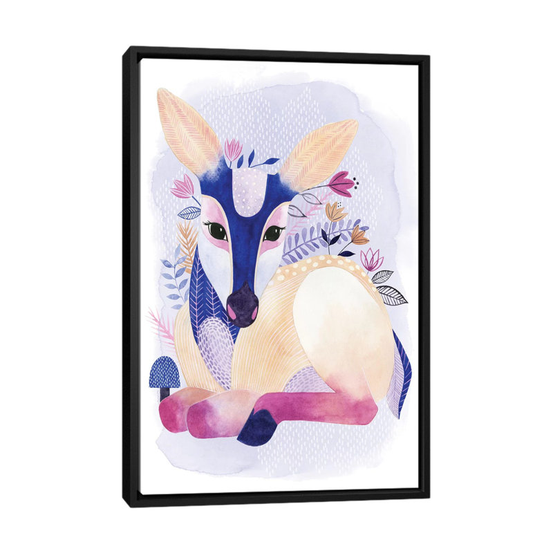 «Gerharda Enchanting Forester IV», art encadré, Toile encadrée noire, H 26 po x l 18 po x P 1,5 po