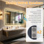 Miroir de salle de bain DEL grand format 35,5 po x 60 po pour double lavabo, haut-parleur Bluetooth, affichage intelligent de l'heure et de la date, antibuée, intensité lumineuse réglable en 3 couleurs-311508238