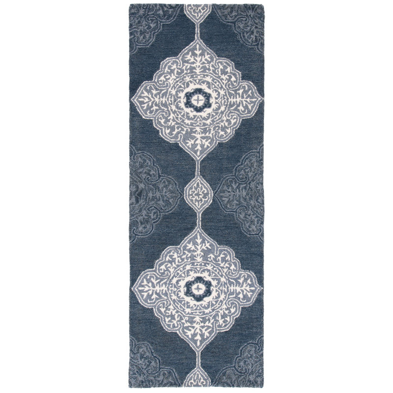 Jones Street Hand Tufted Wool Ikat Rug, Runner 2'3" x 7'