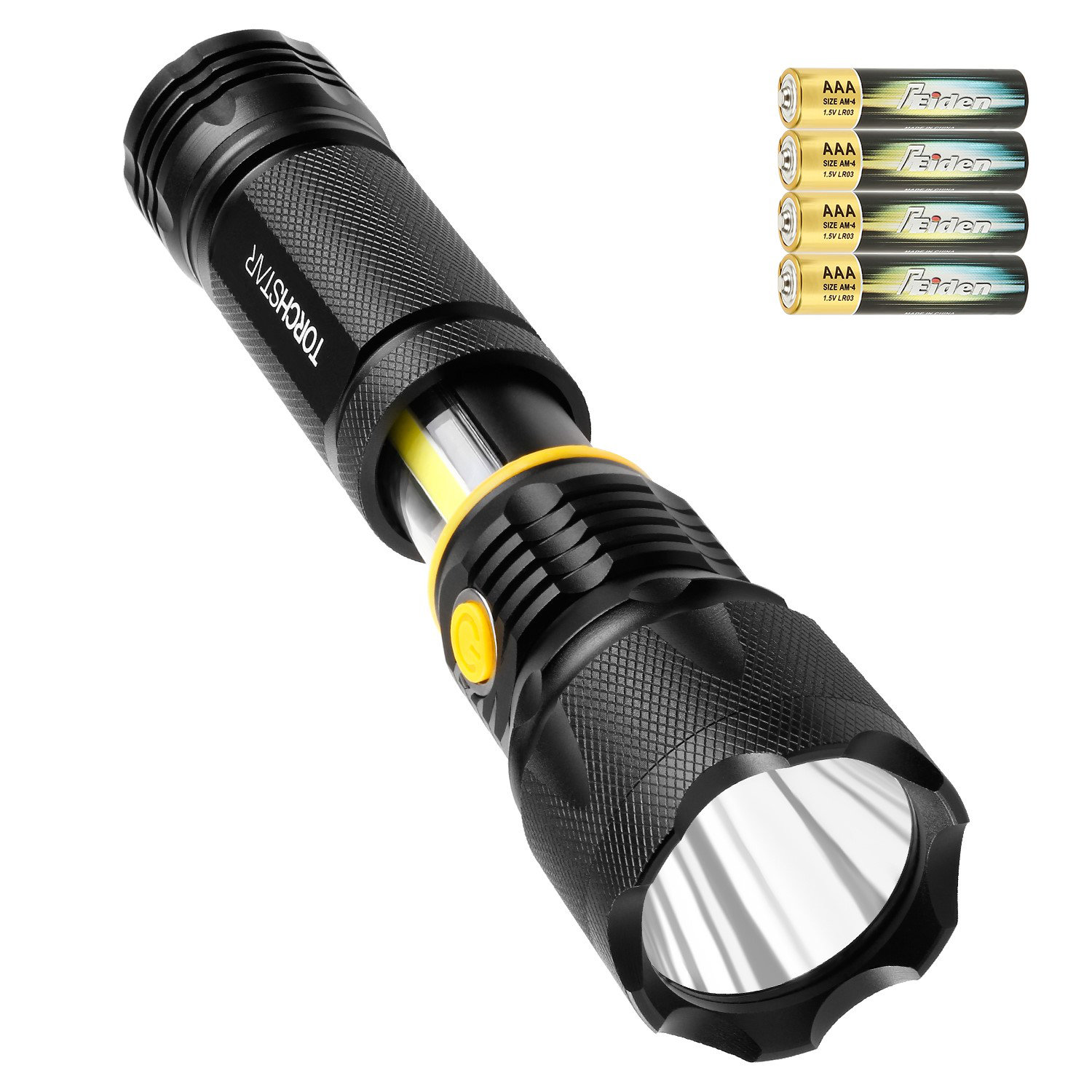 TORCHSTAR LED 300 Lumens Flashlight, Adult Unisex, Size: Small, Black