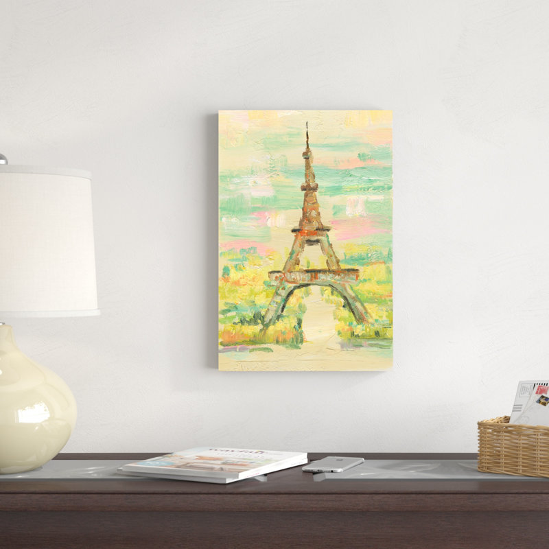 " Painted Eiffel Tower ", 18" H x 12" W