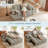65"W Convertible 3 in 1 Sofa Bed, Pull Out Couch Loveseat Sleeper with Side Table&USB&Type-C Ports&Storage Armrests-1778604924