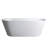 67 Inch Freestanding Soaking Bathtub, Ergonomic Design, Matte Texture, Solid Build, Suitable For Family And Hotel Use In Length, Surface Material, Matt White, Contemporary Minimalist Look