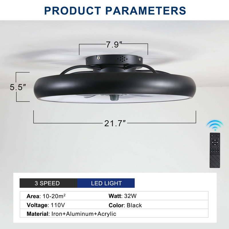 Ceiling Fan With Lights Dimmable Led