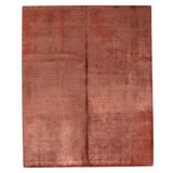 Hand Knotted Area Rug in Rust And Grey