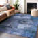 Machine Washable Indoor/Outdoor Xhevrie Blue Rug