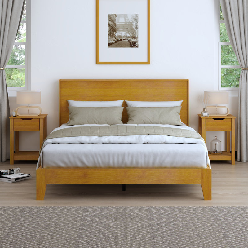 Allyannah 3 Piece Bedroom Set, Amber Walnut