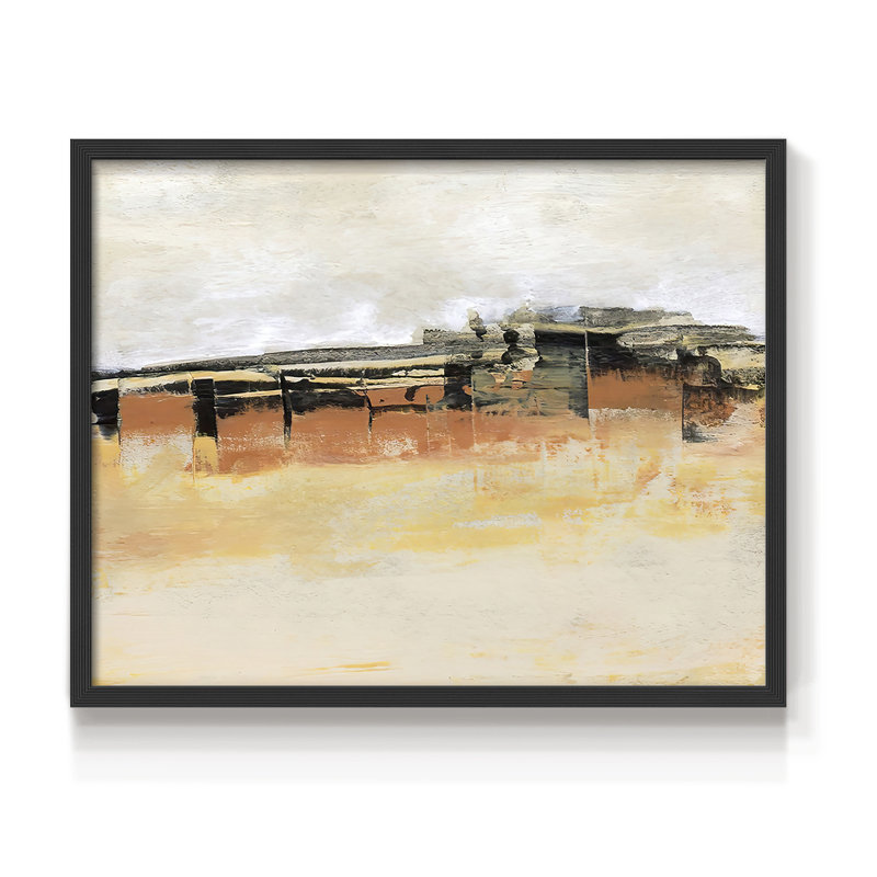 Bridges ocre II - reproduction encadrée - réarmable, H 16 po x l 20 po, Noir, noir, noir, noir