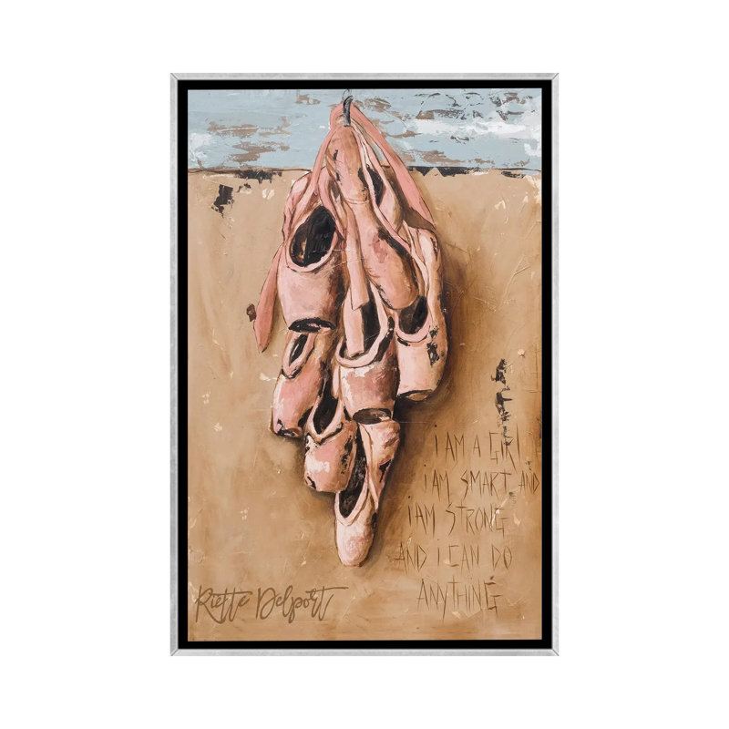 I Am A Girl , H 60 po x l 40 po, Impression sur toile flottante sans passe-partout, Silver