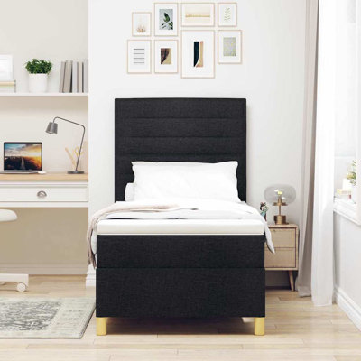 Vidaxl Box Spring Bed with Mattress Fabric