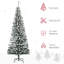 Arbre de Noël artificiel mince enneigé 6 pi avec branches réalistes et 492 pointes