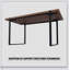 Ensemble de table de salle à manger en bois aggloméré 59 pouces et chaise en suède de 59 pouces, conception de base rectangulaire moderne en métal