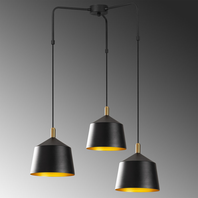 Luminaire suspendu en forme de cloche à 3 lumières Gracia