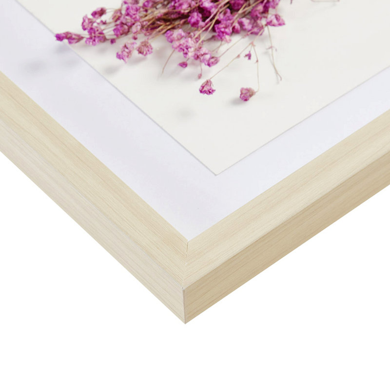 Natural Wood Frame Dried Flower Shadow Box Wall Art Set