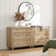 Ensemble de chambre à coucher 2 pièces, commode 6 tiroirs deux-en-un et ensemble de 2 tables de chevet