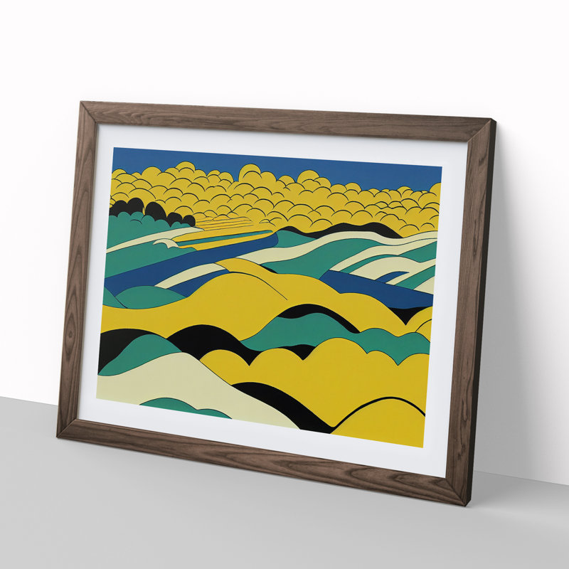 Pop Meadow Landscape - Single Picture Frame Print