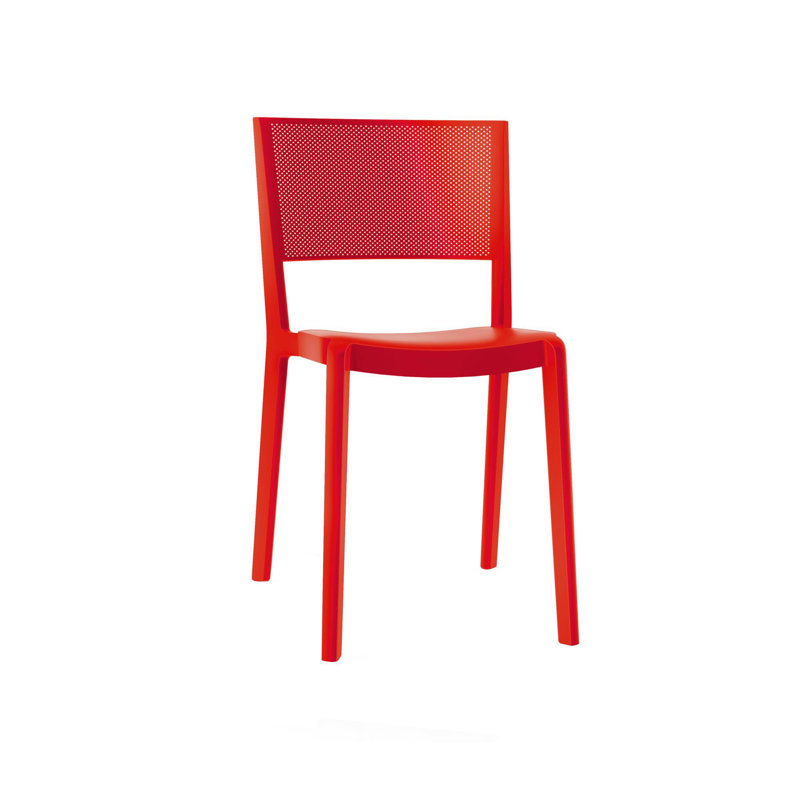 Spot Outdoor Dining Side Chair, Red