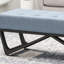 Banc chic avec siège à boutons et forme rectangulaire, H 16,5 po x l 48,45 po x P 17,5 po,
