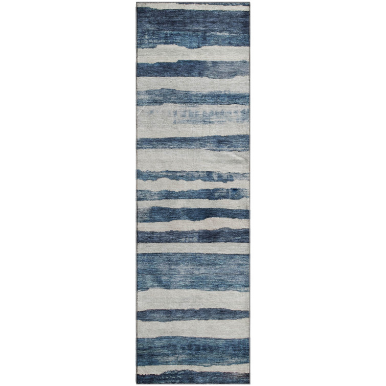 Premium Machine Washable Lyndhurst AMF1191 Stripes Rug