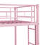 Lit superposé en métal avec lit gigogne rose - Délice de chambre à coucher moderne, conception d'espace, construction durable, fonctionnement silencieux et stable, grande capacité de charge, escalier sécuritaire inclus, lit simple