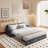66" Queen Pull Out Sofa Bed, 3-in-1 Convertible Sleeper Sofa Multi-Functional Velvet Loveseat Bed-1870766249