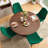 5-Piece Dining Table Set,  Wooden Kitchen Table With Upholstered Velvet Chairs-717032108-717032110
