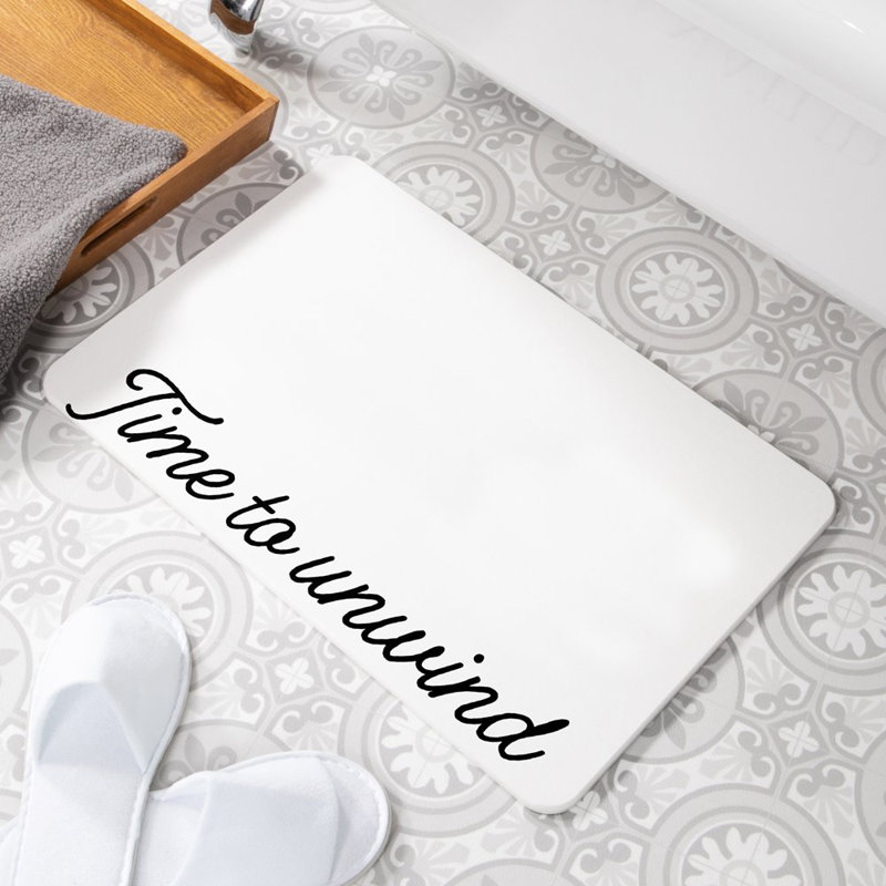 Non-Slip Shower Mat, White