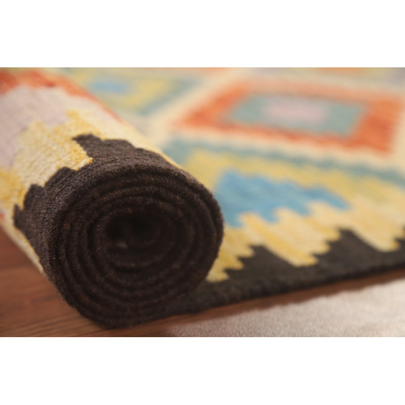 Tapis de couloir oriental réversible en laine Kilim 3 x 10