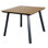 Table de salle à manger carrée pour patio avec trou pour parasol, plateau en bois-plastique composite à structure en fer robuste, table intérieure d'extérieur résistante aux intempéries pour le jardin, le balcon et la cour