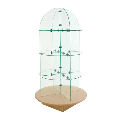 Cube en verre à verre rond rotatif