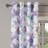 East Urban Home Bluebells Pattern Grommet Curtain Art Retro Floral Pale Purple Fern Green-106660820