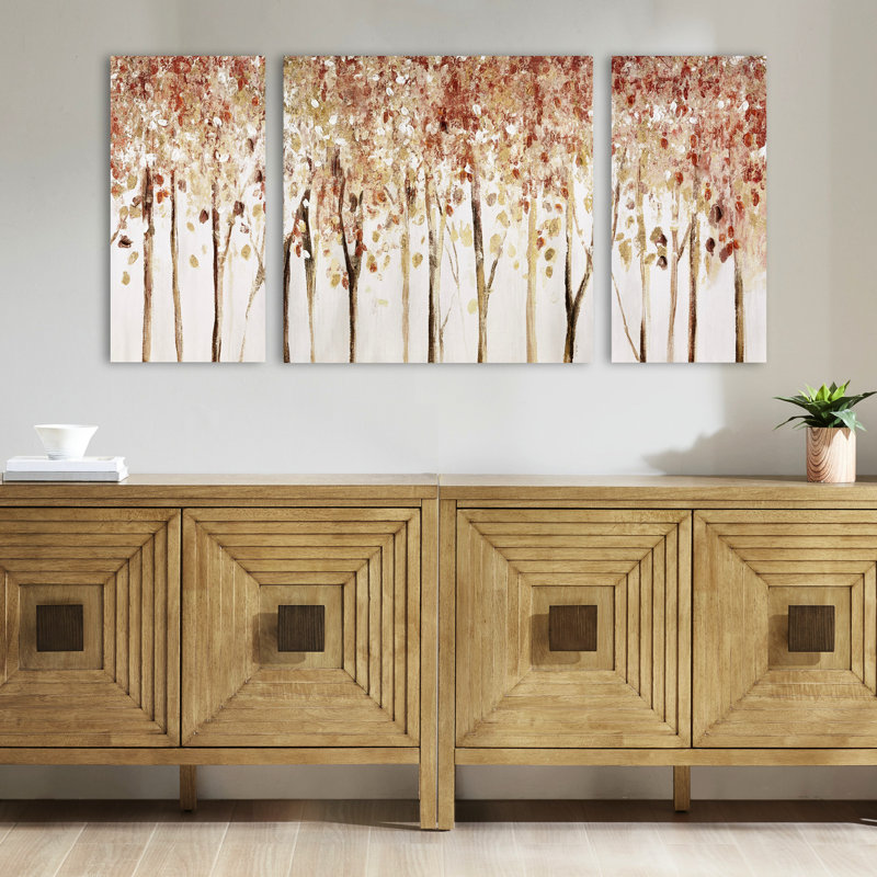 Triptych 3-piece Textured Canvas Wall Art Set
