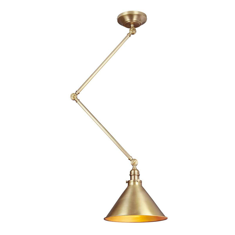 Evie Swing Arm Sconce, Aged Brass