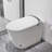 Elongated Smart Toilet With Bidet Built In,Tankless Design For Bathroom, Auto Open/Close Seat, Foot Kick, LED Display,Night Light, Warm Water & Dryer,White