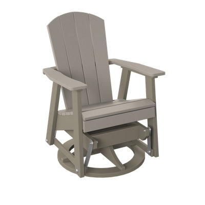  Fauteuil pivotant. Sable et bois patiné