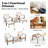 5 Pieces Wicker Outdoor Conversation Set With Ottomans