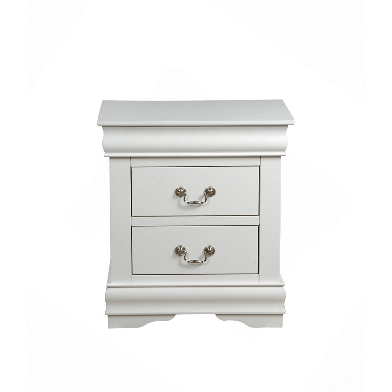 Louis Philippe Nightstand, White